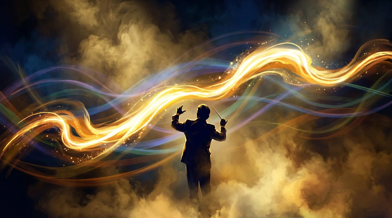 Conductor with one leading melodic line and supporting harmony.