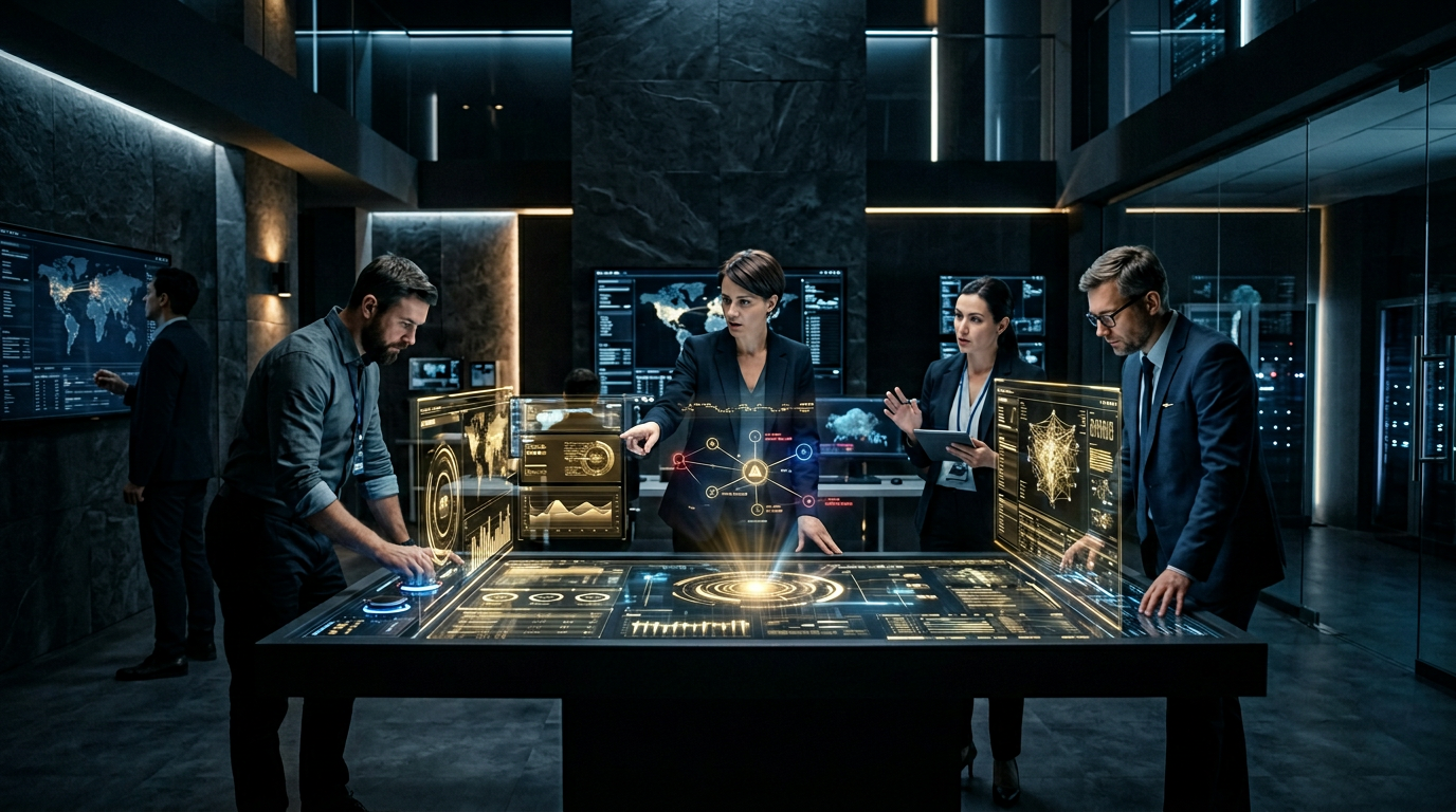 A team rebuilding a failing business system in a dramatic operations room